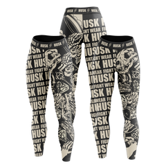 Tattoo Skull Warrior Leggings