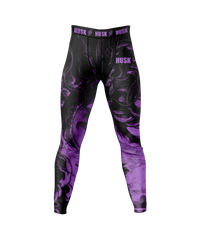 HUSK Men's Compression Leggings - Purple Phantom Compression Pants
