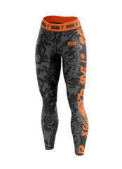 HUSK Women's Compression Leggings - Inferno Tiger