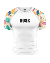 Floral Breeze White Rash Guard