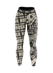 Tattoo Skull Warrior Leggings