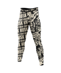 HUSK Men's Compression Leggings - Tattoo Skull Fight Wear