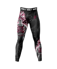 HUSK Men's Compression Leggings - Dragon Inferno Compression Pants