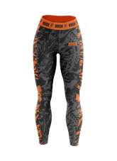 HUSK Women's Compression Leggings - Inferno Tiger