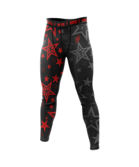 HUSK Men's Compression Leggings - Red Star Combat Pants