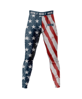HUSK Men's Compression Leggings - USA Flag Compression Pants