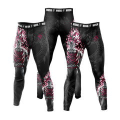HUSK Men's Compression Leggings - Dragon Inferno Compression Pants