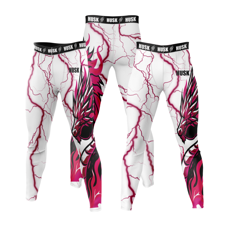 HUSK Men's Compression Leggings - Lightning Dragon