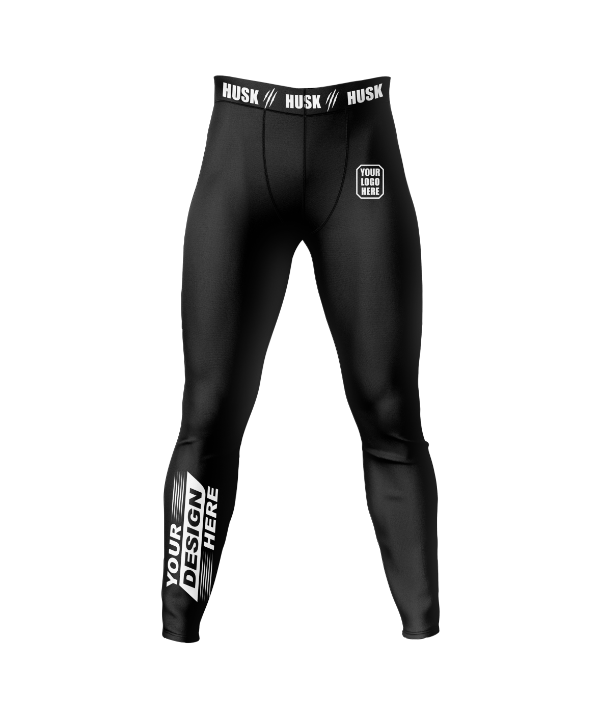 HUSK Men's Compression Leggings - Custom Logo Training Pants
