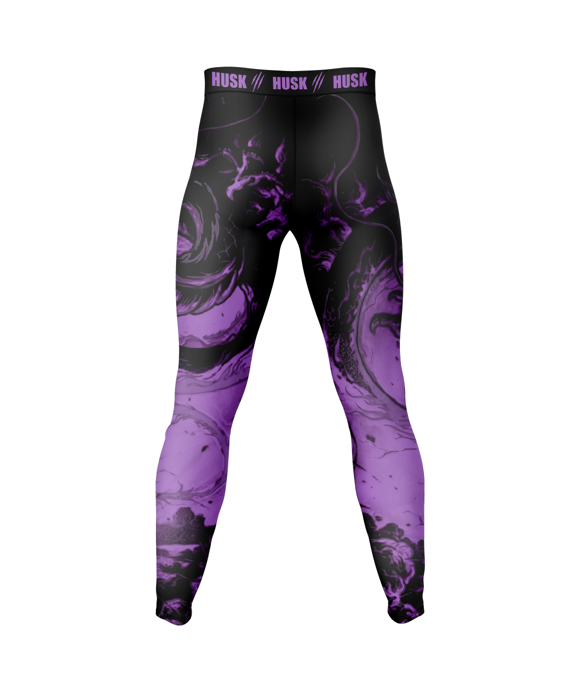HUSK Men's Compression Leggings - Purple Phantom Compression Pants
