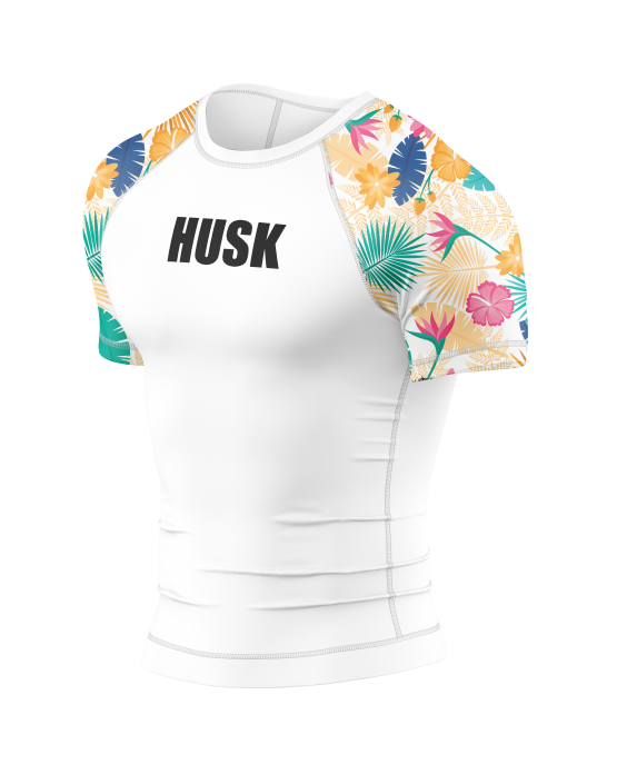 Floral Breeze White Rash Guard