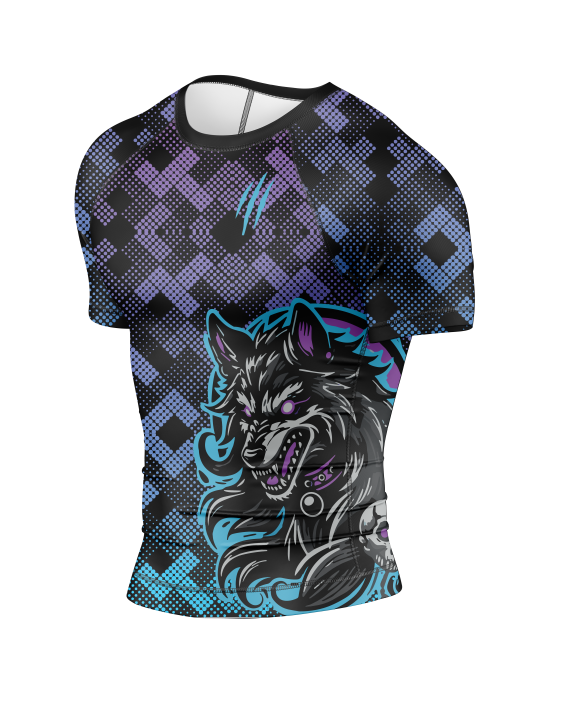 Lunar Wolf Grid Rash Guard