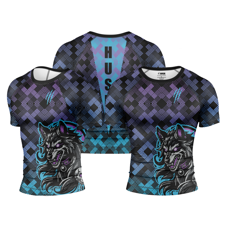 Lunar Wolf Grid Rash Guard