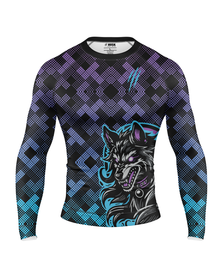 Lunar Wolf Grid Rash Guard