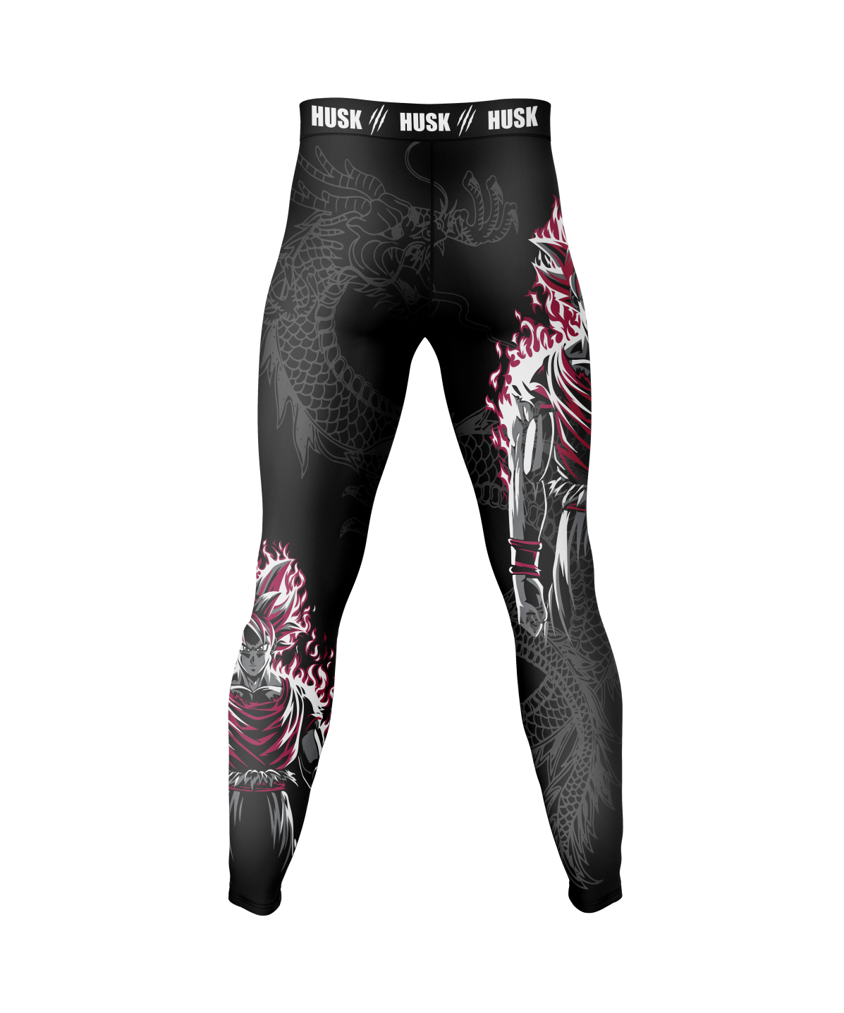 HUSK Men's Compression Leggings - Dragon Inferno Compression Pants
