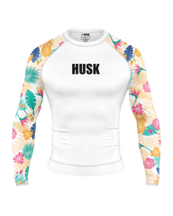 Floral Breeze White Rash Guard