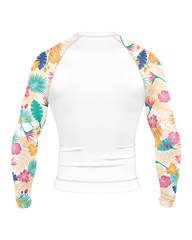 Floral Breeze White Rash Guard