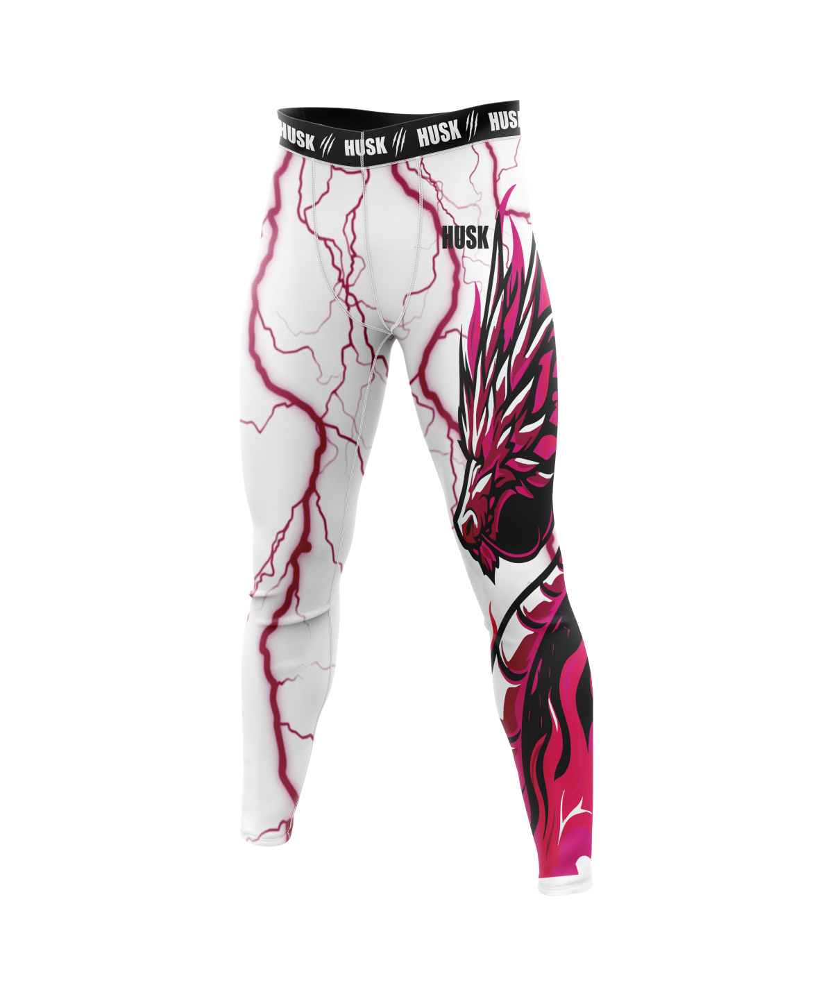 HUSK Men's Compression Leggings - Lightning Dragon