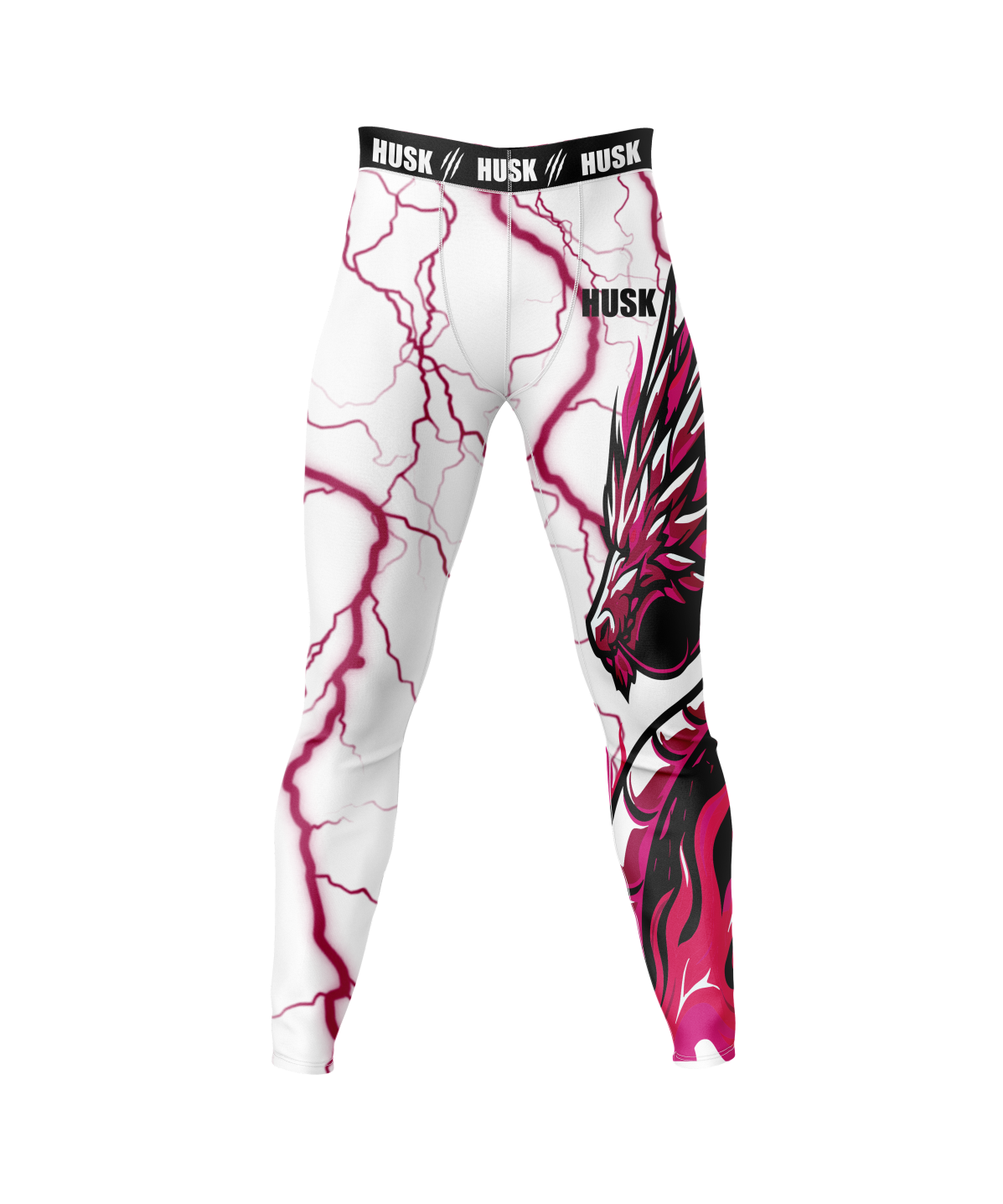 HUSK Men's Compression Leggings - Lightning Dragon
