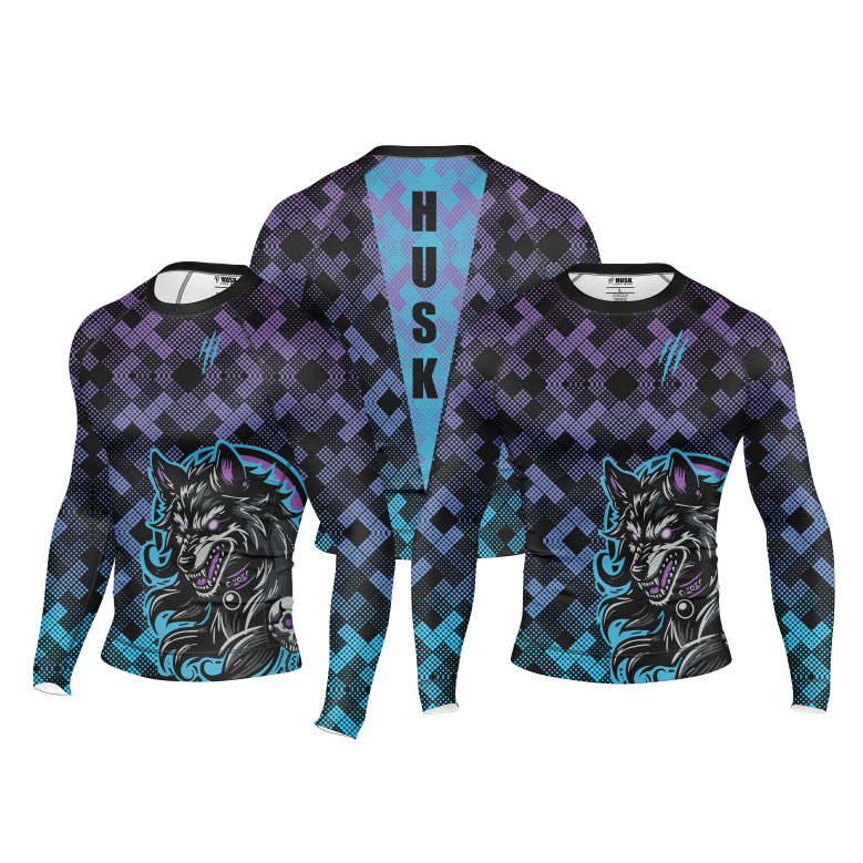 Lunar Wolf Grid Rash Guard