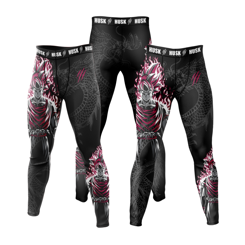 HUSK Men's Compression Leggings - Dragon Inferno Compression Pants