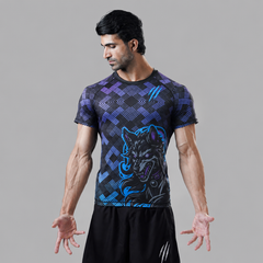 Lunar Wolf Grid Rash Guard