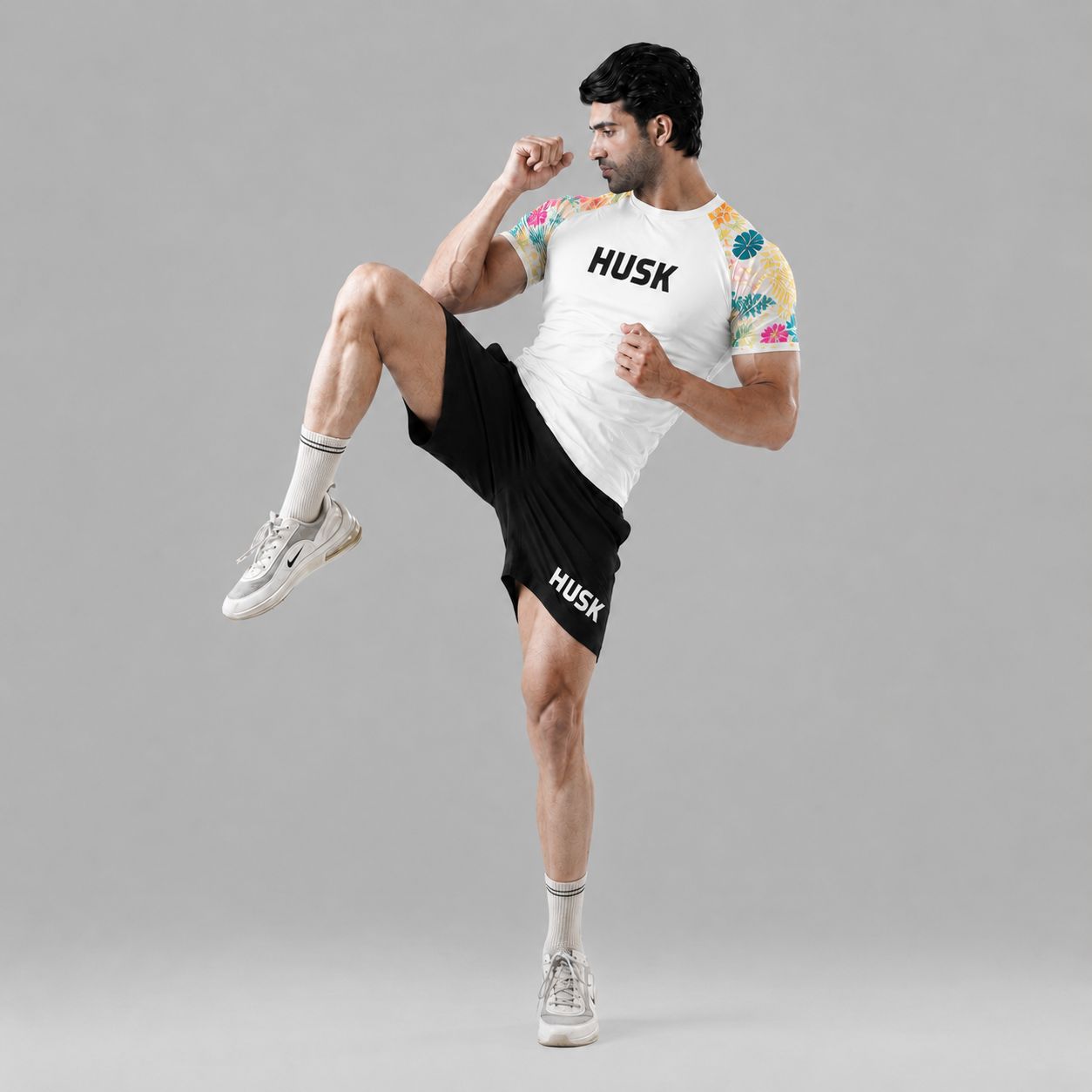 Floral Breeze White Rash Guard